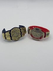 AEW Wrestling Figure World Heavyweight & TNT Championship Accessory Lot