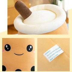 Kawaii Plush Pillow Cute Boba Plushie Stuffed Toys Soft 24cm