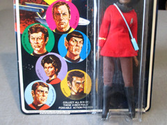 1974- MEGO- ACTION FIGURE- STAR TREK- LT UHURA-ON CARD-8″ VINTAGE TV MOVIE TOY