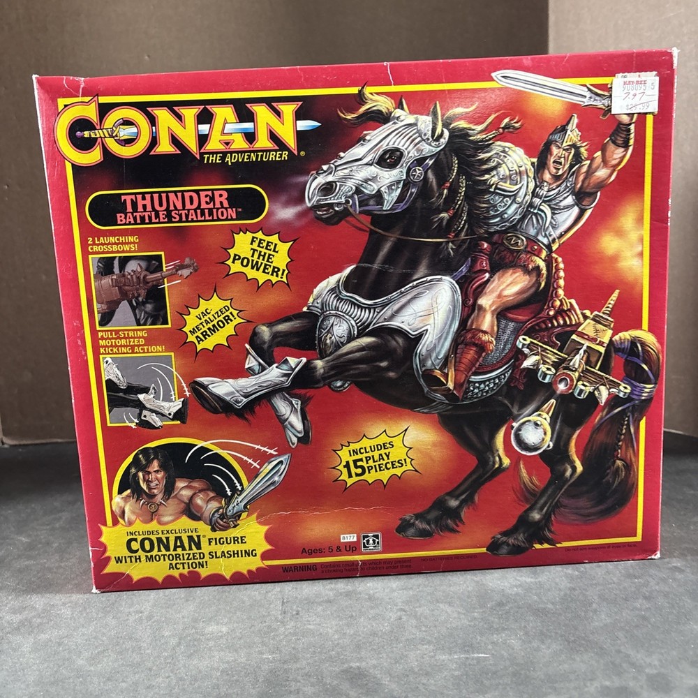 THUNDER BATTLE STALLION CONAN THE ADVENTURER ACTION FIGURE SET HASBRO VINTAGE