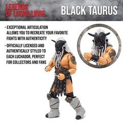 Black Taurus “The Beast Mortos” Legends of Lucha Libre Premium 1:12 Scale 6″