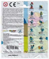 Sbabam Smurfs Series 1 (2016) – Brainy Smurf on Base (9 cm / 3.5″) + Mystery Bag