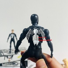 In Stock! MAF147 COMIC Spider-Man Black Venom Suit Action Figure CT Ver New 6in