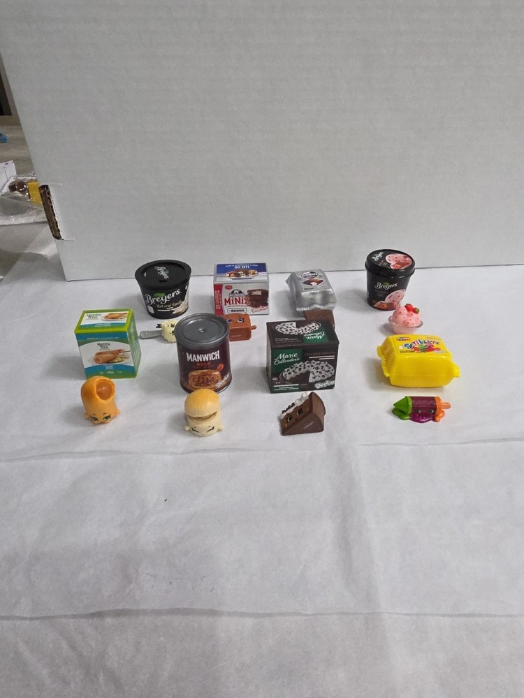 8 Shopkins Real Littles Lot Food Grocery Collectibles EVERYTHING PICTURED Shown