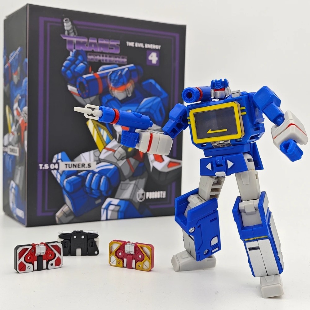 PT-04 Soundwave Pocket Robot Action Figure G1 Transforming Mini Toy Collectible