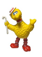 Vtg Muppets Inc Sesame Street Tap Dancing PVC Bert & Big Bird Figures
