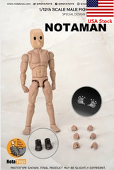Notaman 1/12 Male Flexible Strong Muscular Body Square Head 6”Action Figure Toy