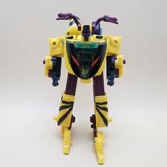 TRANSFORMERS Energon (2003) RAPID RUN 5.5″ Combat Deluxe + NIGHTSCREAM Minicon