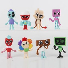 8pc/Set PVC 3 1/2 inch Dandy’s World Figure Toys Dandy Vee Sprout Astro
