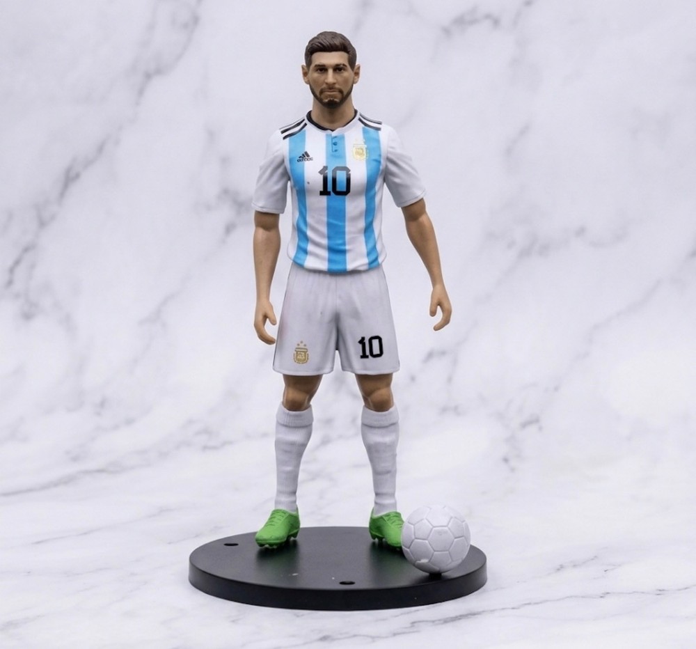 18cm Soccer Figures Messi Mbappe Ronaldo Yamal Football Action Toy PVC Doll Gift