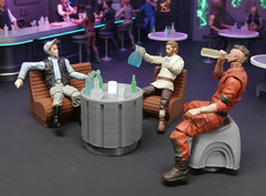 SCI FI CANTINA ITEMS 1:18 3.75″ SCALE FIGURE DIORAMA STAR WARS TABLE CHAIR +