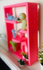 Pink Smiski House Shelf | Mini Figure Room Display | Kawaii Decor | Sonny Angels
