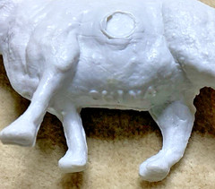 Lot Of 4 White Plastic Sheep For Farm Train Nativity Displays Or Crafting