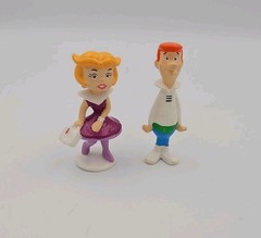 Vintage 1990 Applause The Jetsons TV Show George and Jane Jetson Figures 2.5″