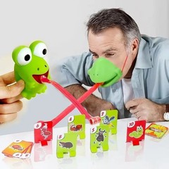 Frog Mask Wagging Tongue Lick Cards Board Games for Children Family Party