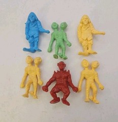 Vintage Terrible Monsters & Goblins Plastic Static Army Men Figure Lot Of 6