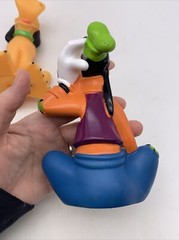 Disney Lot of 3 Rubber Toy Figures Donald Duck Goofy Pluto Bath Toys see photos