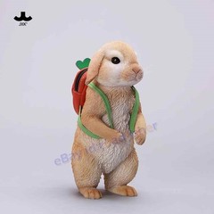 JXK 1/4 Lop Rabbit Animal Pet Simulation Statue Painted 4 Color 10.5*16.5*12.5cm