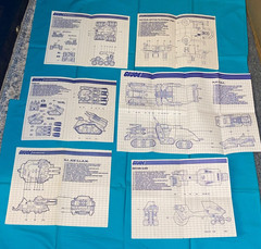 vintage G.I. GI JOE INSTRUCTIONS BLUEPRINTS LOT x6 Recon Sled Havoc Imp FREESHIP