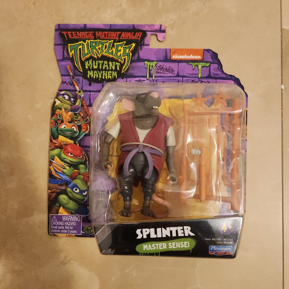 Playmates TMNT Mutant Mayhem Splinter Master Sensei Action Figure Ages 4+