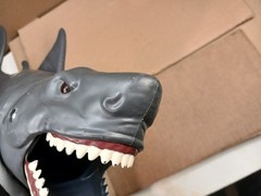 Vintage 15″ Long Great White Shark Snapping Head Moving Toy Parts & Repair Only