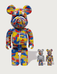 BAPE x Medicom Toy 30th Anniversary Shark Hoodie BE@RBRICK 100% 400% Set