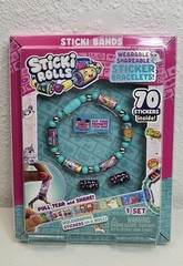 Set 6_STICKI ROLLS Sticki Bands Wearable &Shareable Sticker Bracelet Includes 70