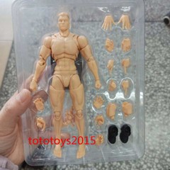 US Romankey 1/12 Yellow Super Flexible Man Body Male 6”Joint Figure Doll Toy