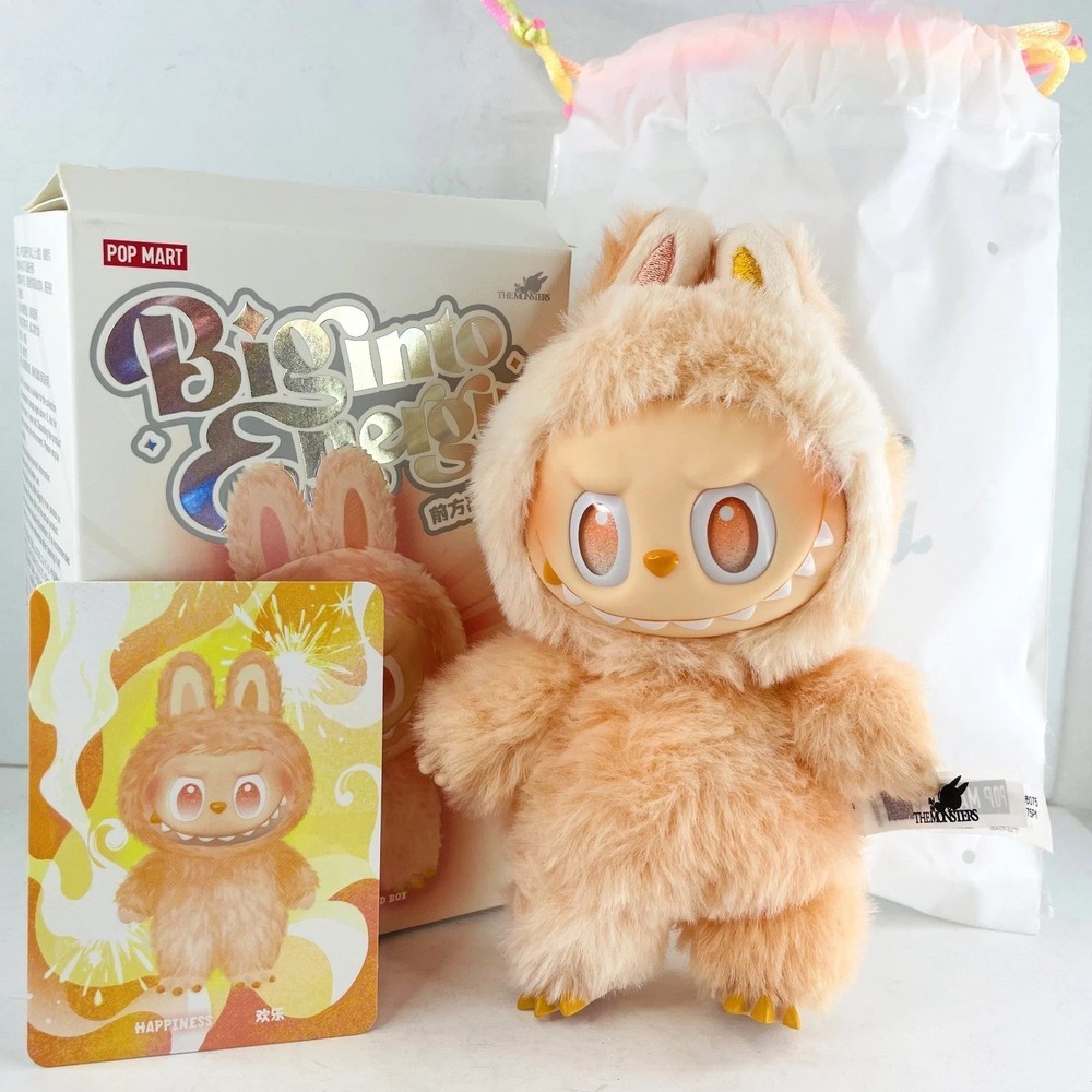 Authentic POP MART Labubu Big Into Energy Vinyl Plush – Happiness / Opened Box