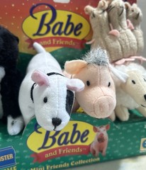 1998 Babe and Friends Mini Collection Stuffed Animals Blockbuster Exclusive (RD)