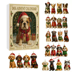 Dog 24 Days Christmas Countdown Calendar Christmas Advent Ca