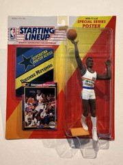 💥🏀 1992 DIKEMBE MUTOMBO Starting Lineup, Denver Nuggets, Card & Poster 🏀💥