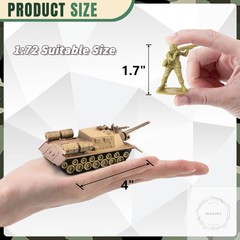 U.S Army Tank and Army Men Toys Playset, 2pc US Tank-1 Models with 10pc Toy
