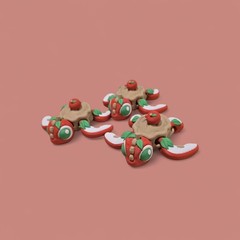 Apple Pie Turtle | 3D Printed Full Color Articulated Felxi Fidget Toy