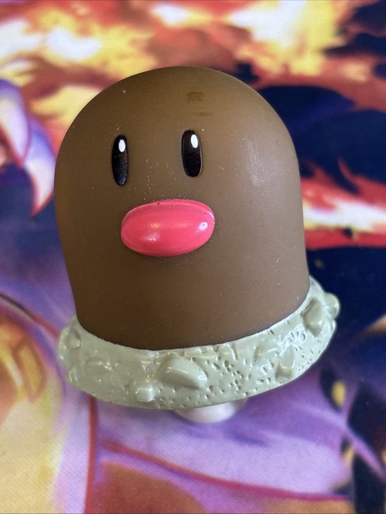 Vintage 1999 Pokemon Diglett Burger King TOP SPINNER Action Figure Toy Nintendo