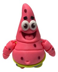 Patrick Star Inspired Articulated Figure 3D Printed Poseable Desk Toy