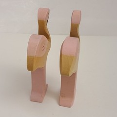 Holztiger Flamingo Wood Toy Lot of 2 Pink Bird Animals