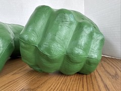 ✨MARVEL INCREDIBLE HULK FOAM SMASH FIST HANDS GLOVES 03 UNIVERSAL WORKING SOUND