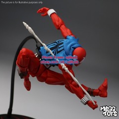Mess Toys Spider-Man Scarlet Hero Blue Cloth Battle Suit Action Figure US STOCK