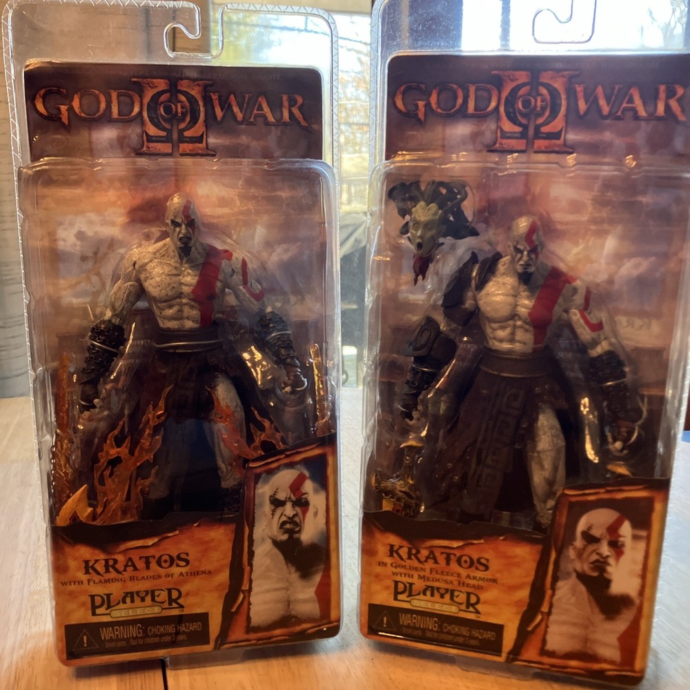 NECA Player Select God Of War 2 Bundle Kratos w/Blades Of Athena & Golden Fleece