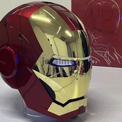 Iron Man Gold Mask Cosplay AUTOKING MK5 1:1 Helmet Wearable Voice-control New US