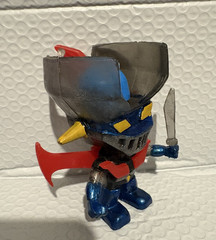 Mazinger Z Chibi Anime Robot Warrior Figure w/ Sword & Cape 4.5″ New Blue Red
