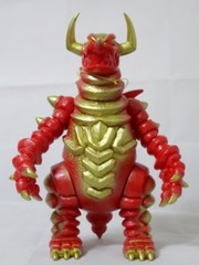 Monstock Toumart Destdon 10″ Vinyl Figure + Tag Red Gold Touma G1 Sofubi Kaiju