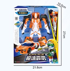 Tobot V Galaxy Detectives Alpha-Plus Transforming Sports Car Robot Figure Toy