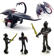 How to Train Your Dragon Figures 8 Pcs Set Hiccup Light Fury Toothless Stormfly