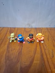Vintage 1986 Soma Ninja Mini PVC Figures Lot of 4 Clean 3cm Tall