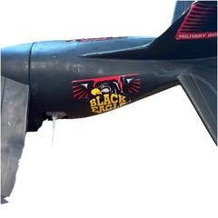 VINTAGE 1980’S GI JOE Black Eagle Military Gunship TS-348298 Cargo Airplane Toy