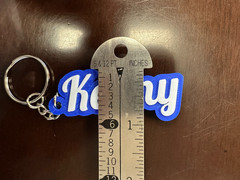 Custom Name Tag 3D Printed Keyring Multicolored Keychain Kids Bag Tags FREE SHIP