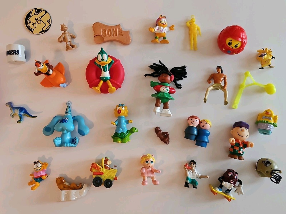 Misc. Toy Box Lot of Assorted Figures Garfield Little People & More