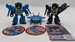 COMBO Blokees Transformers Defender Vsn 1 Thundercracker /Veh Mode Vsn 3 Skywarp